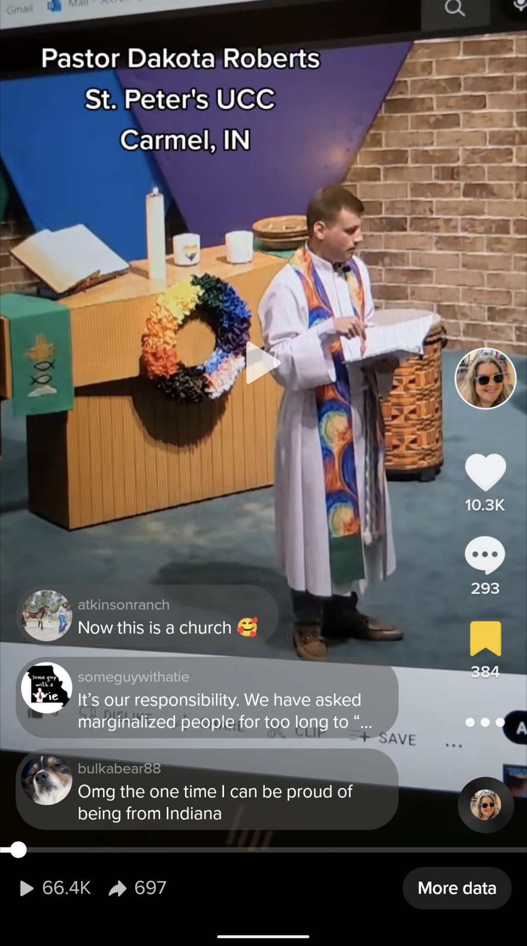 Preview of Tiktok video with a clip from Sunday's meditation